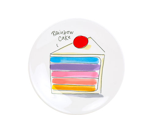 Gebakbordje 18 cm Rainbow Cake